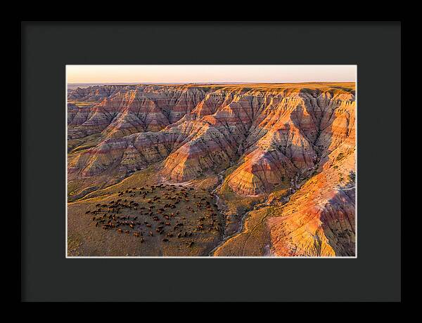 Badlands Landscape At Dusk