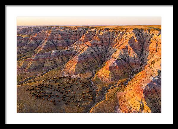 Badlands Landscape At Dusk