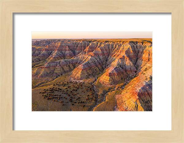 Badlands Landscape At Dusk
