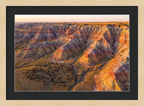 Badlands Landscape At Dusk