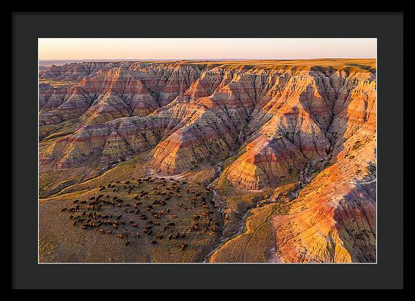 Badlands Landscape At Dusk