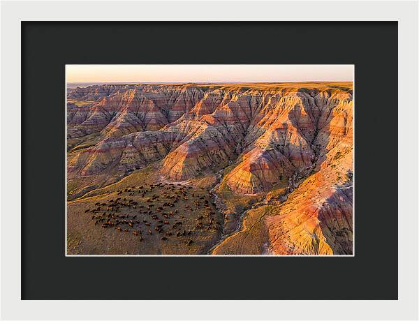 Badlands Landscape At Dusk