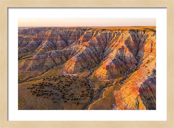 Badlands Landscape At Dusk