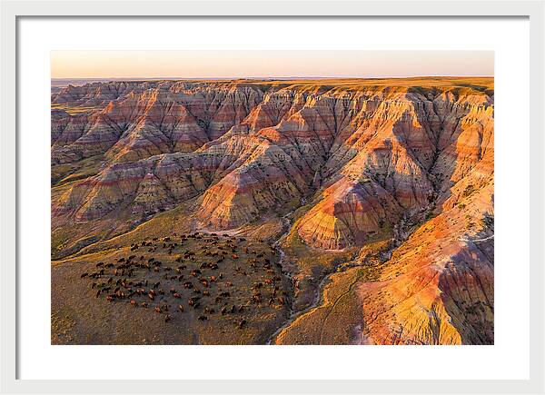 Badlands Landscape At Dusk