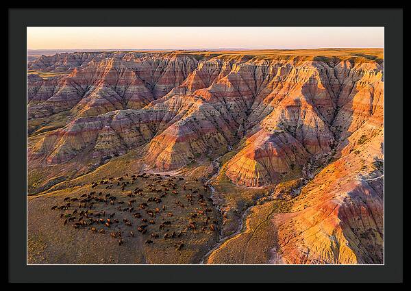 Badlands Landscape At Dusk