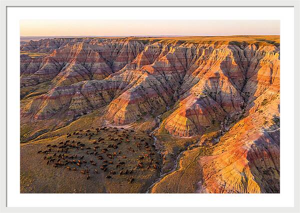 Badlands Landscape At Dusk