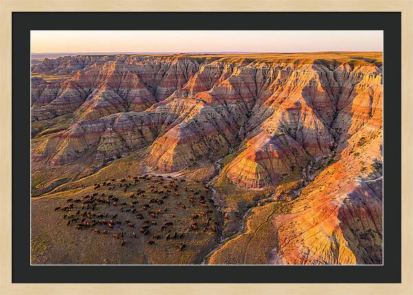 Badlands Landscape At Dusk