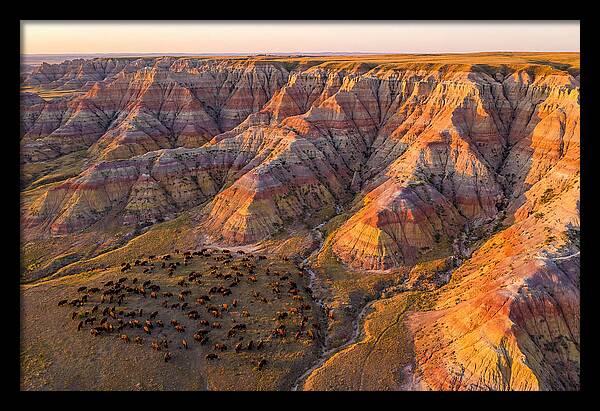 Badlands Landscape At Dusk