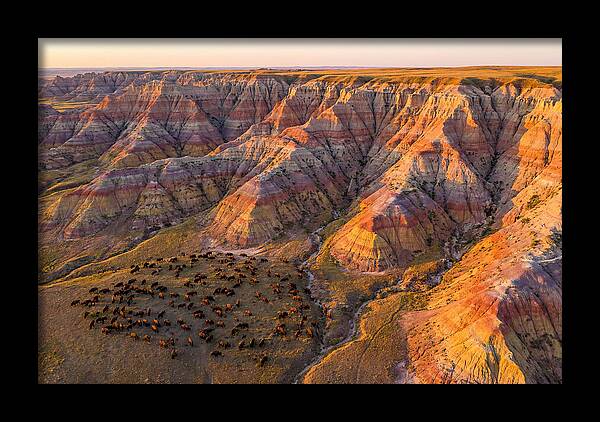 Badlands Landscape At Dusk