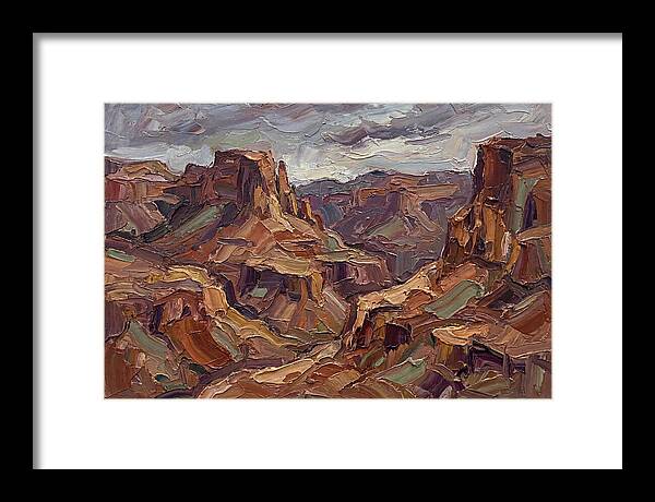 Badlands Landscape In Palette Knife
