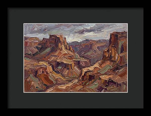 Badlands Landscape In Palette Knife