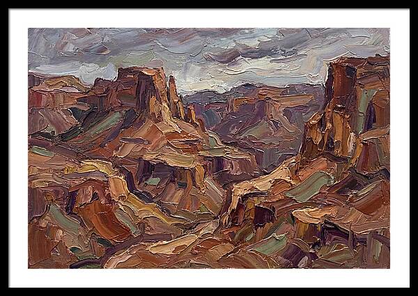 Badlands Landscape In Palette Knife