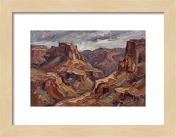 Badlands Landscape In Palette Knife
