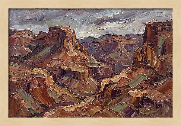 Badlands Landscape In Palette Knife