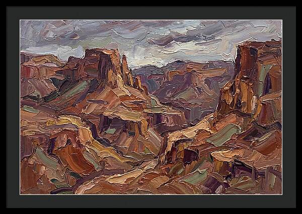Badlands Landscape In Palette Knife