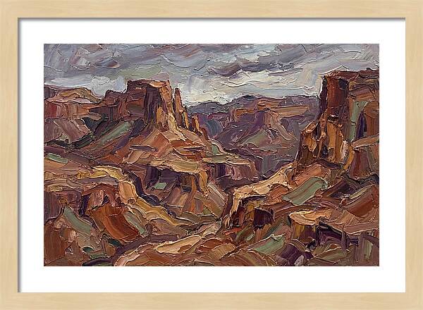Badlands Landscape In Palette Knife
