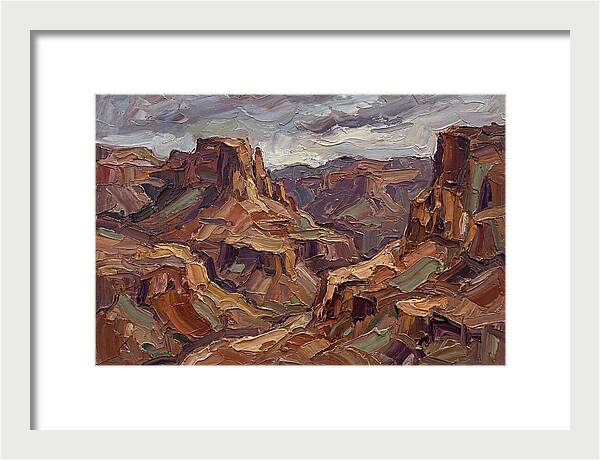 Badlands Landscape In Palette Knife