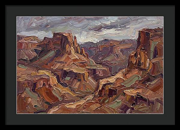 Badlands Landscape In Palette Knife