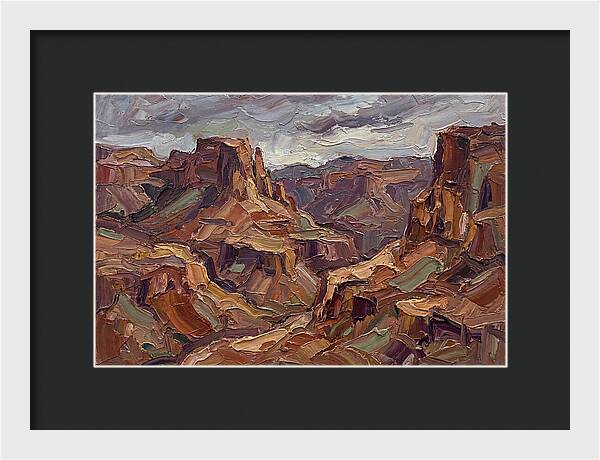 Badlands Landscape In Palette Knife