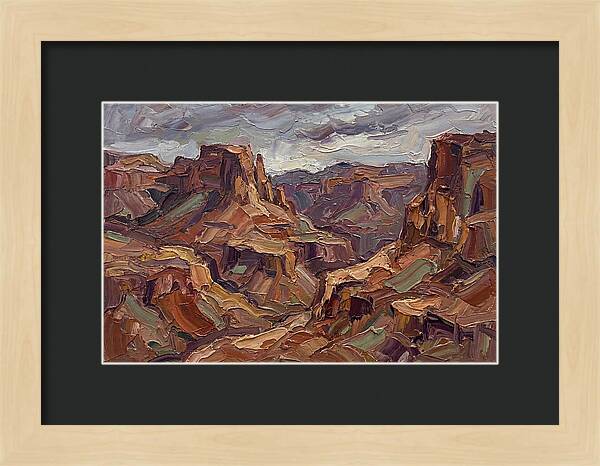 Badlands Landscape In Palette Knife