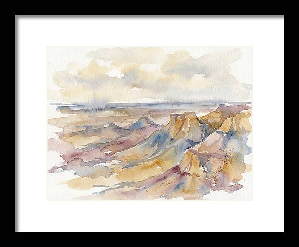 Badlands Landscape Watercolor