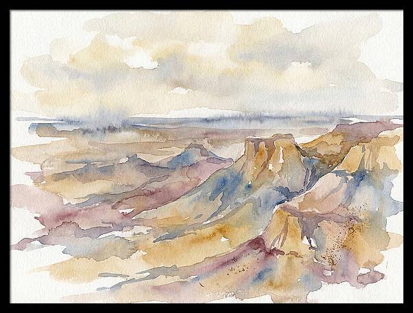 Badlands Landscape Watercolor