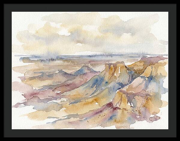 Badlands Landscape Watercolor