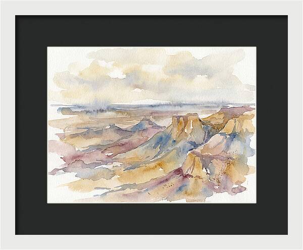 Badlands Landscape Watercolor