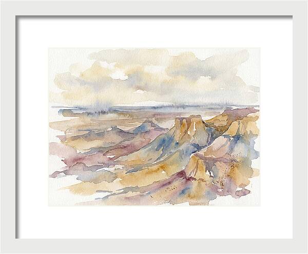 Badlands Landscape Watercolor
