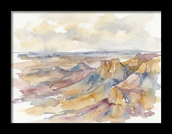 Badlands Landscape Watercolor