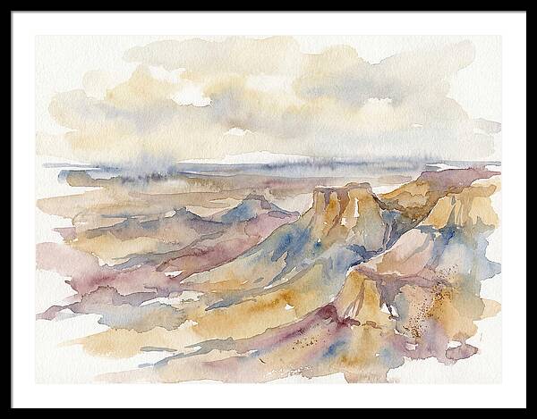 Badlands Landscape Watercolor