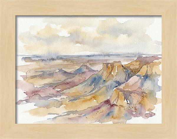 Badlands Landscape Watercolor