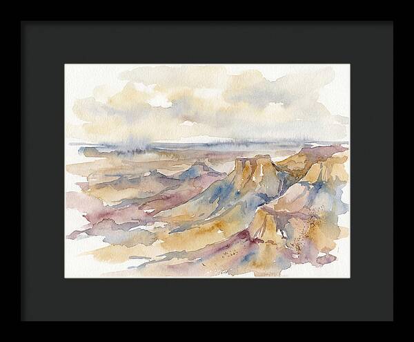 Badlands Landscape Watercolor