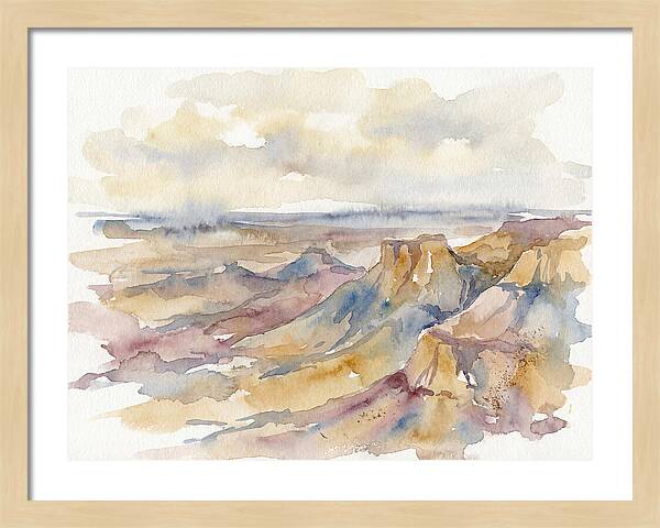 Badlands Landscape Watercolor