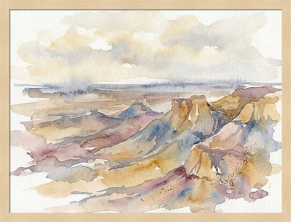 Badlands Landscape Watercolor