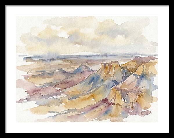 Badlands Landscape Watercolor
