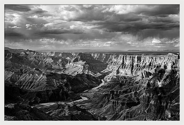Badlands Vista In Monochrome