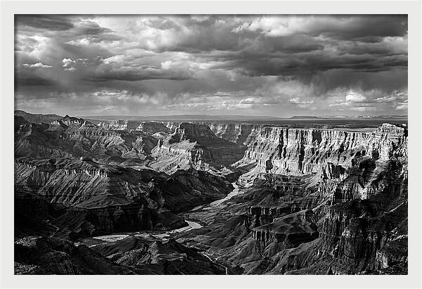 Badlands Vista In Monochrome