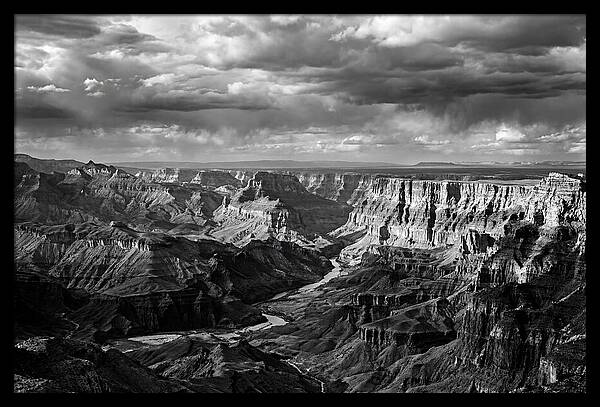 Badlands Vista In Monochrome