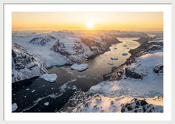 Baffin Island Fjords At Sunset