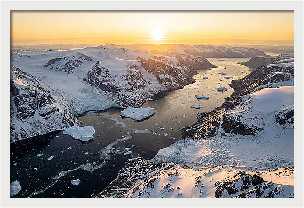 Baffin Island Fjords At Sunset