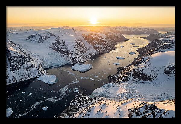 Baffin Island Fjords At Sunset