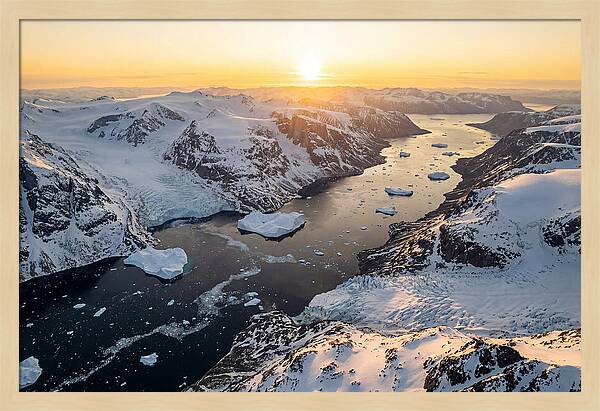 Baffin Island Fjords At Sunset