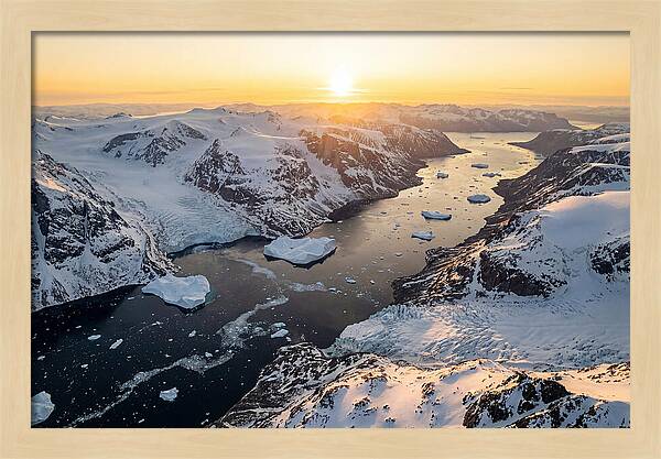 Baffin Island Fjords At Sunset
