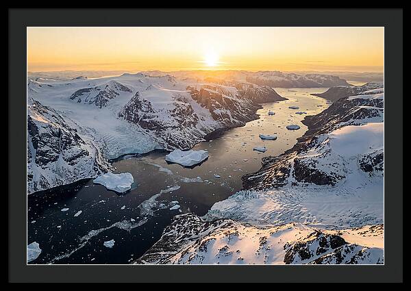 Baffin Island Fjords At Sunset