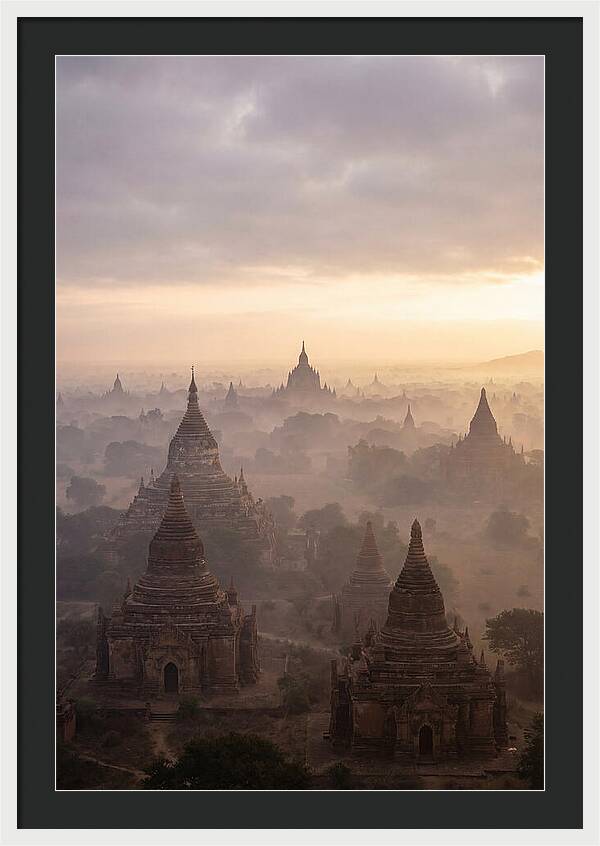 Bagan Pagoda Landscape At Dawn