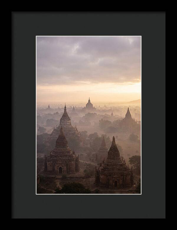 Bagan Pagoda Landscape At Dawn