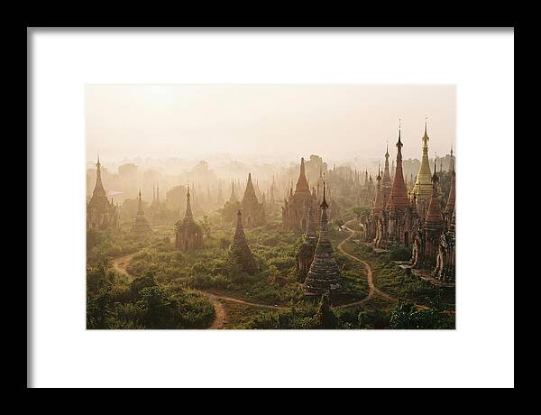 Bagan Temple Field At Dawn