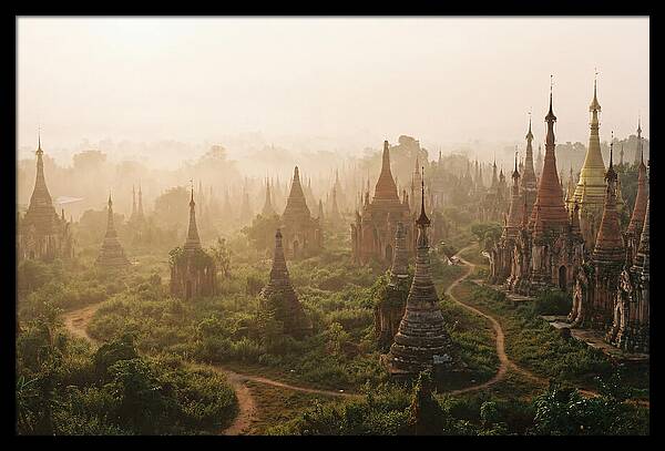 Bagan Temple Field At Dawn