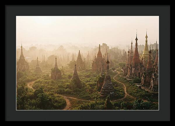 Bagan Temple Field At Dawn